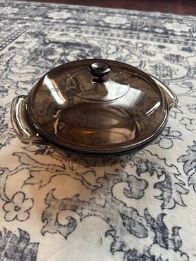 Anchor Hocking Amber Glass Casserole Dish with Lid